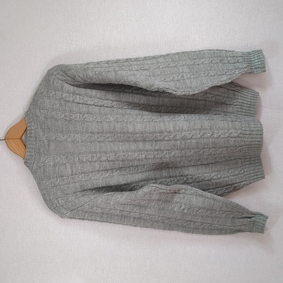 NWT Jantzen Deadstock 1980's Men's Cable Knit Green Crew Neck Sweater Size XL - Picture 6 of 9